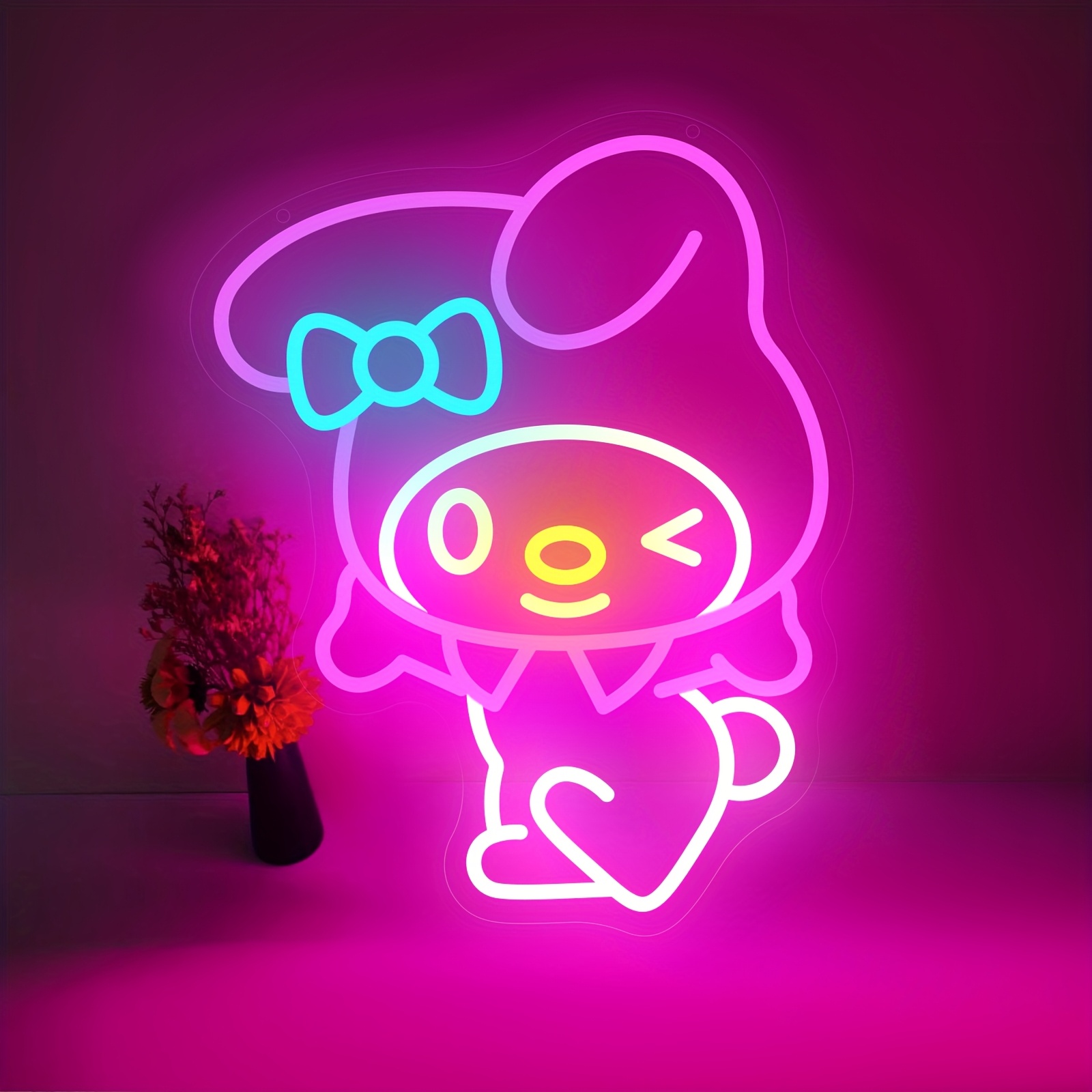 My Melody Neon Sign for Wall D - Bedroom Lighting Decor Ideas reseña y precio