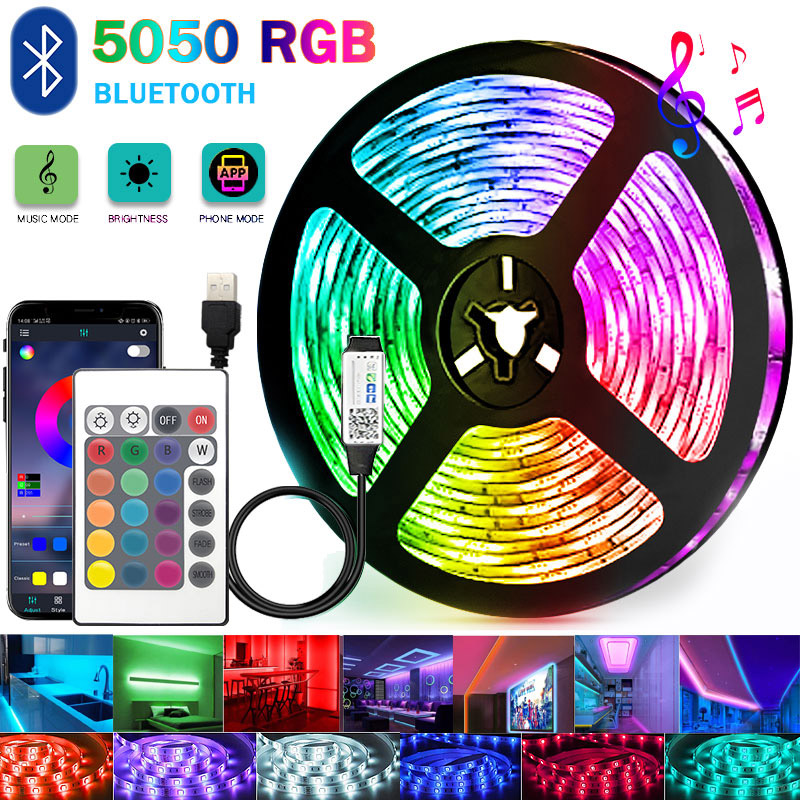 5050 RGB USB LED Strip Lights  - Colour Changing Bulb reseña y precio
