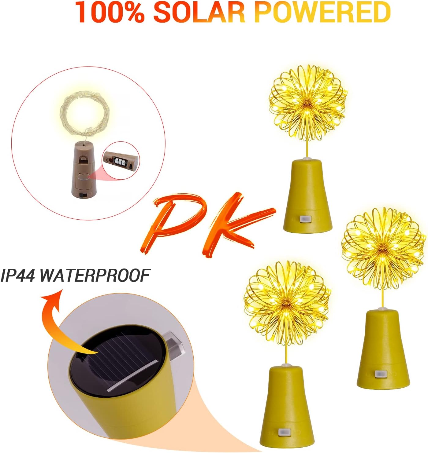 10/20LEDs Solar Wine Bottle St - Lantern Paper Solar reseña y precio