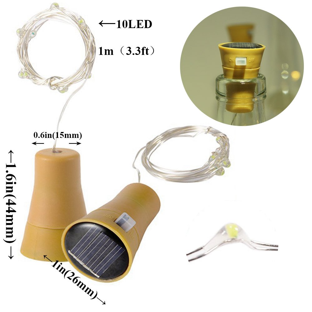 10/20LEDs Solar Wine Bottle St - Lantern Paper Solar reseña y precio