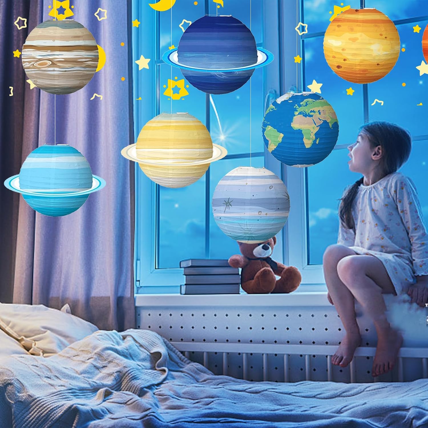 1PCS Solar System Eight Planet - Lantern Paper Solar reseña y precio