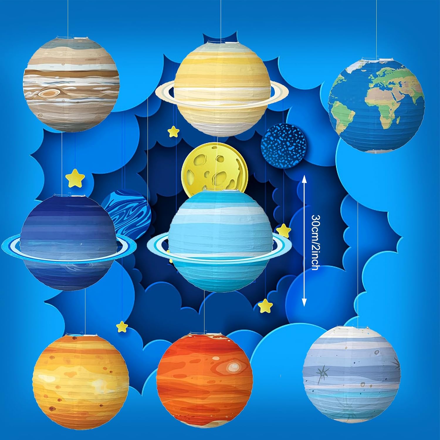 1PCS Solar System Eight Planet - Lantern Paper Solar reseña y precio