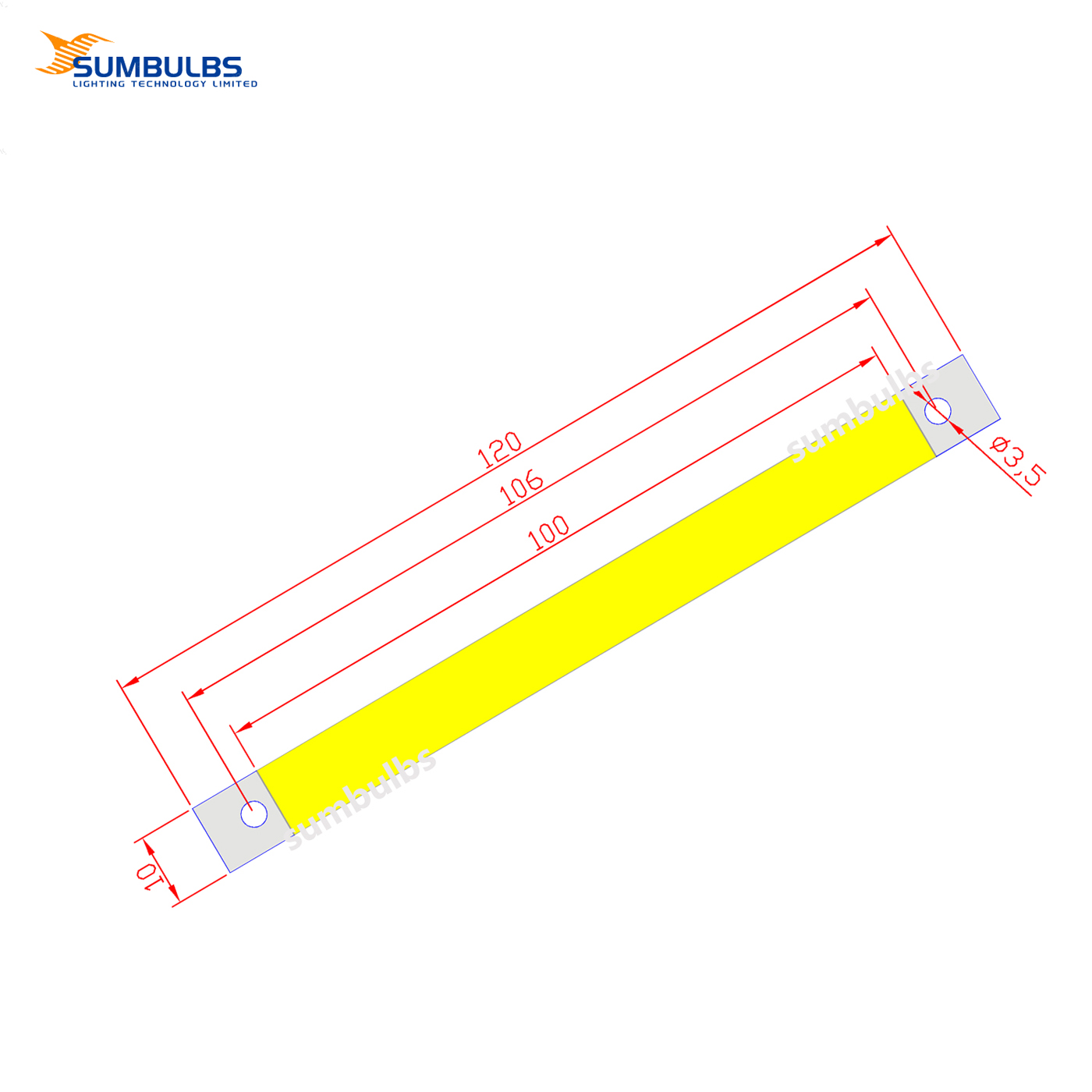 SUMBULBS 120x10mm 10W COB Stri - Colour Changing Bulb reseña y precio
