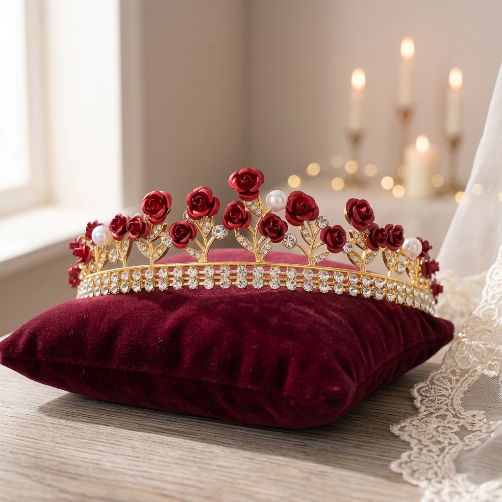 Baroque Ceramic Bridal Crown R - Elegant Decor & Lighting Llc reseña y precio