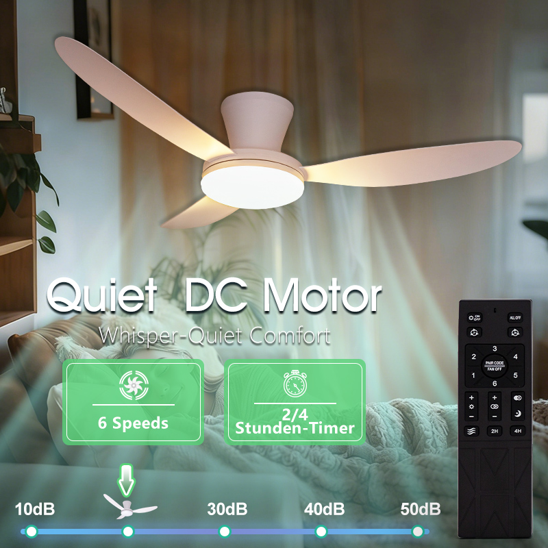 MARPOU Simple Ceiling Fans Wit - Colour Changing Bulb reseña y precio