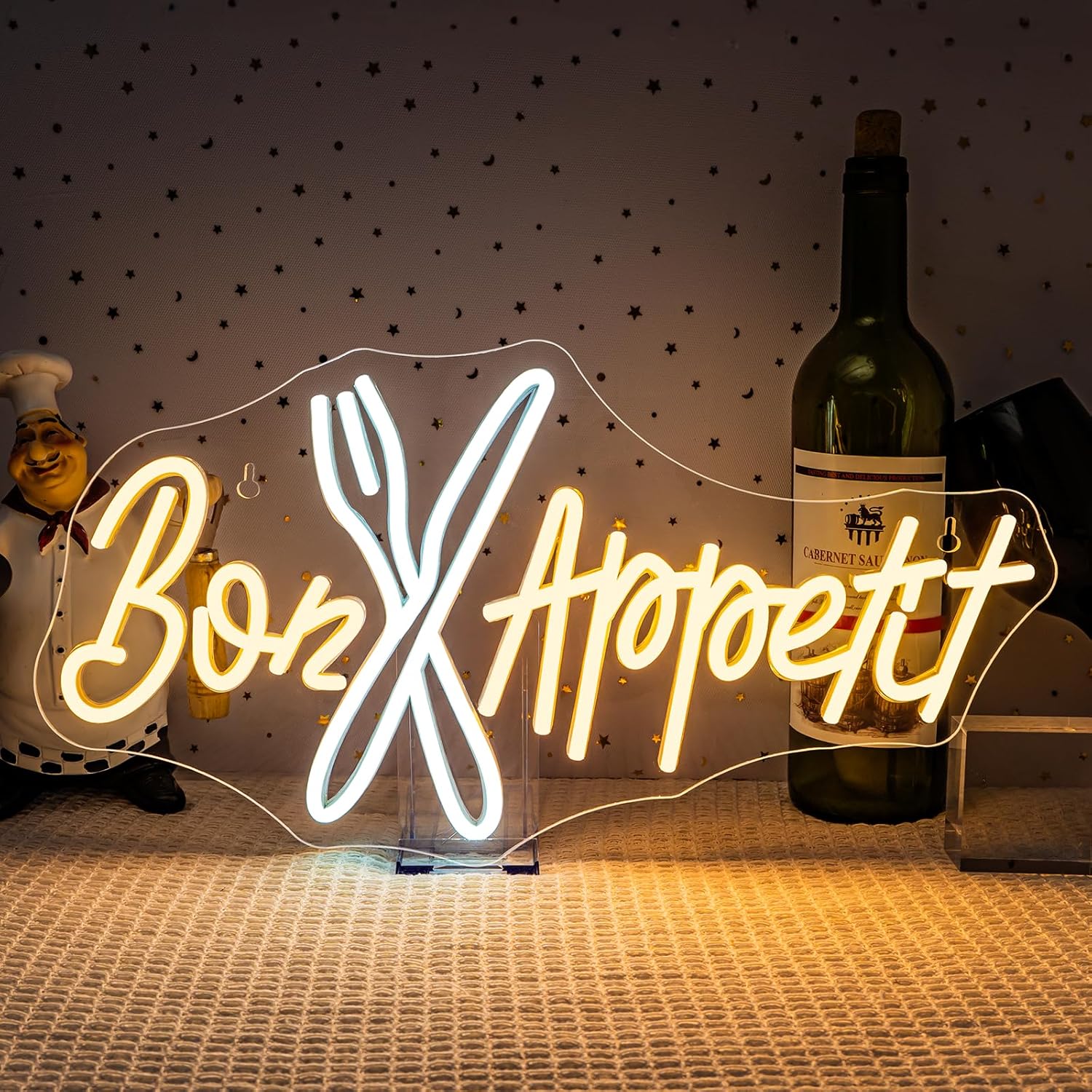 Bon Appétit Neon Sign Good App - Bedroom Lighting Decor Ideas reseña y precio