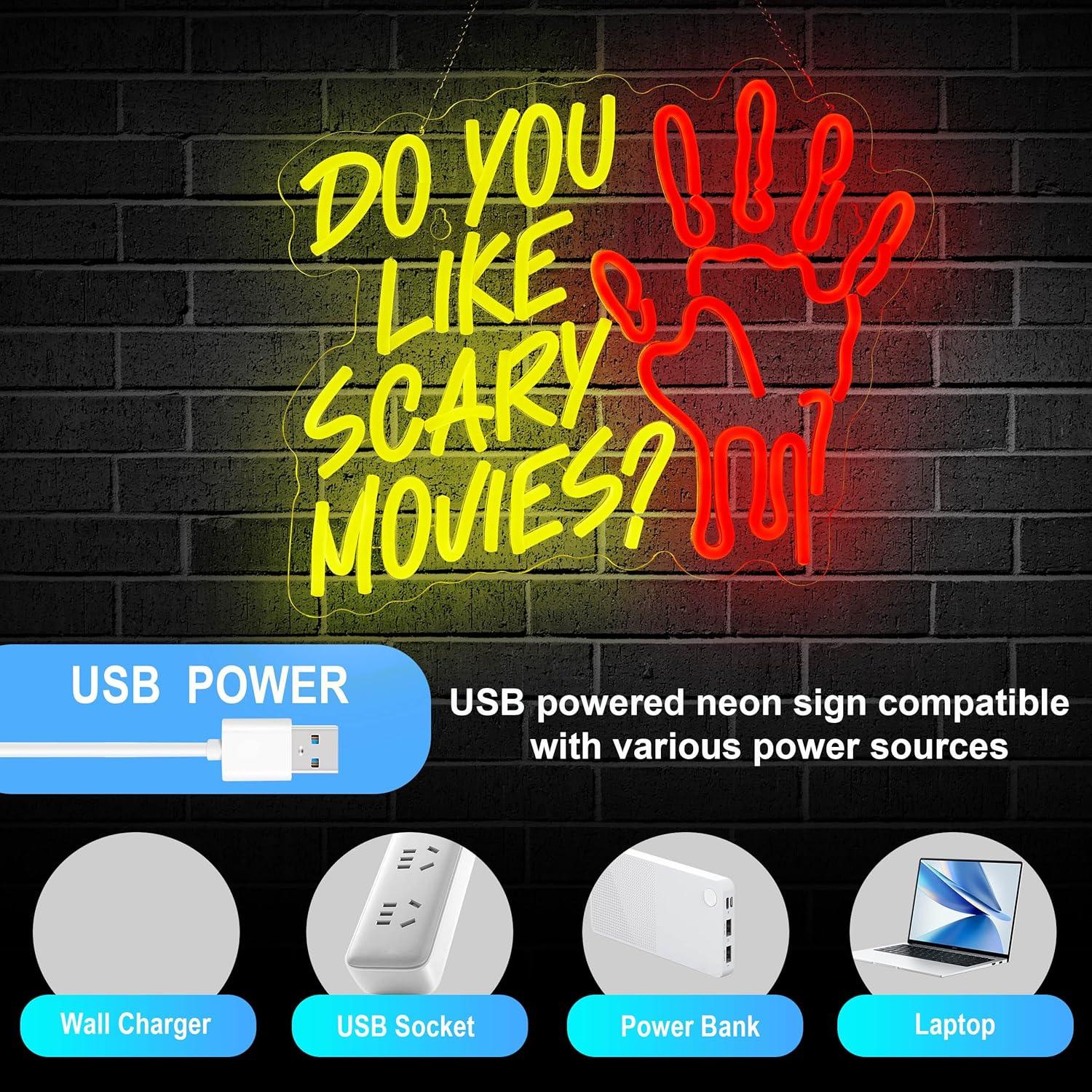 Do You Like Scary Movies Neon  - Lighting Decor Room reseña y precio