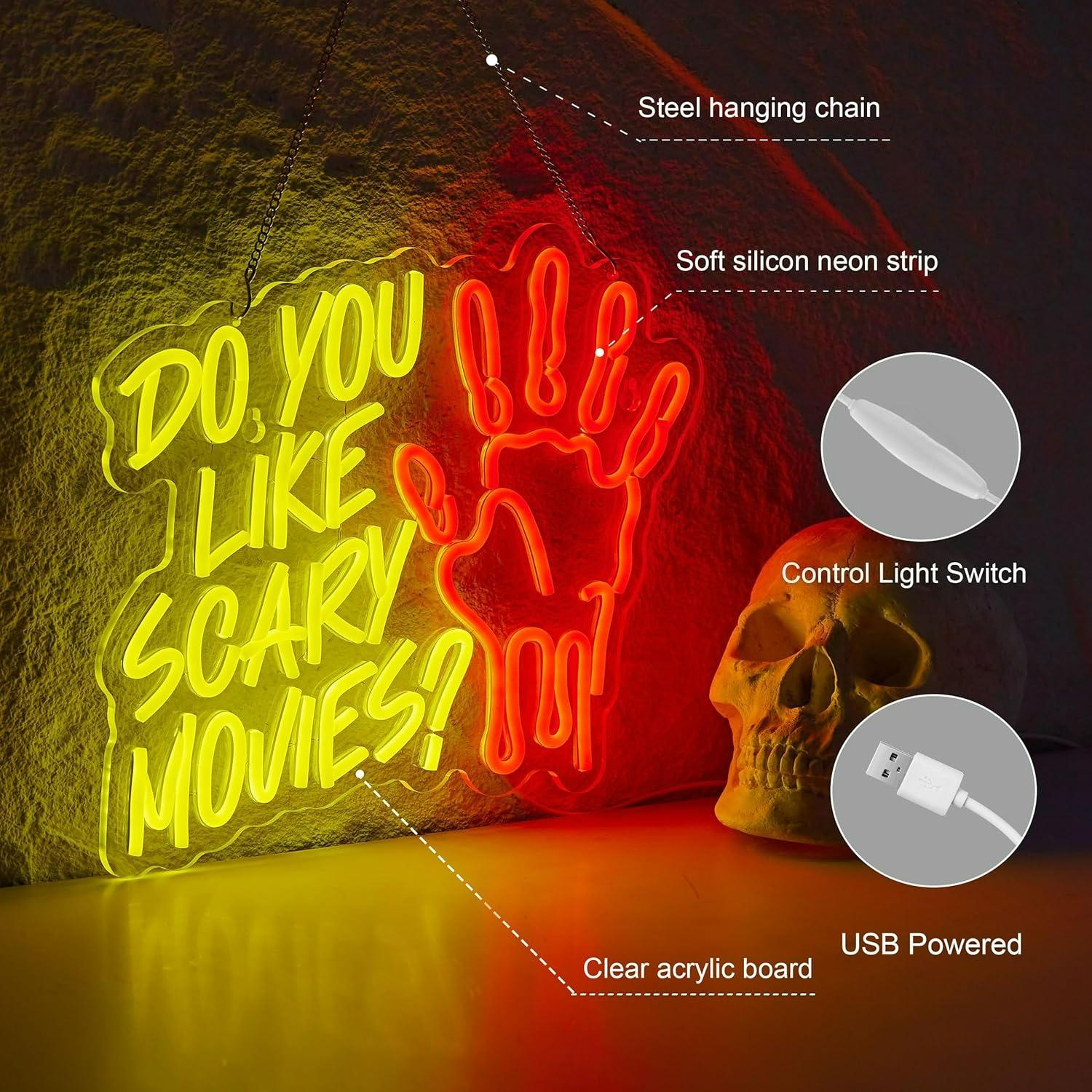 Do You Like Scary Movies Neon  - Lighting Decor Room reseña y precio