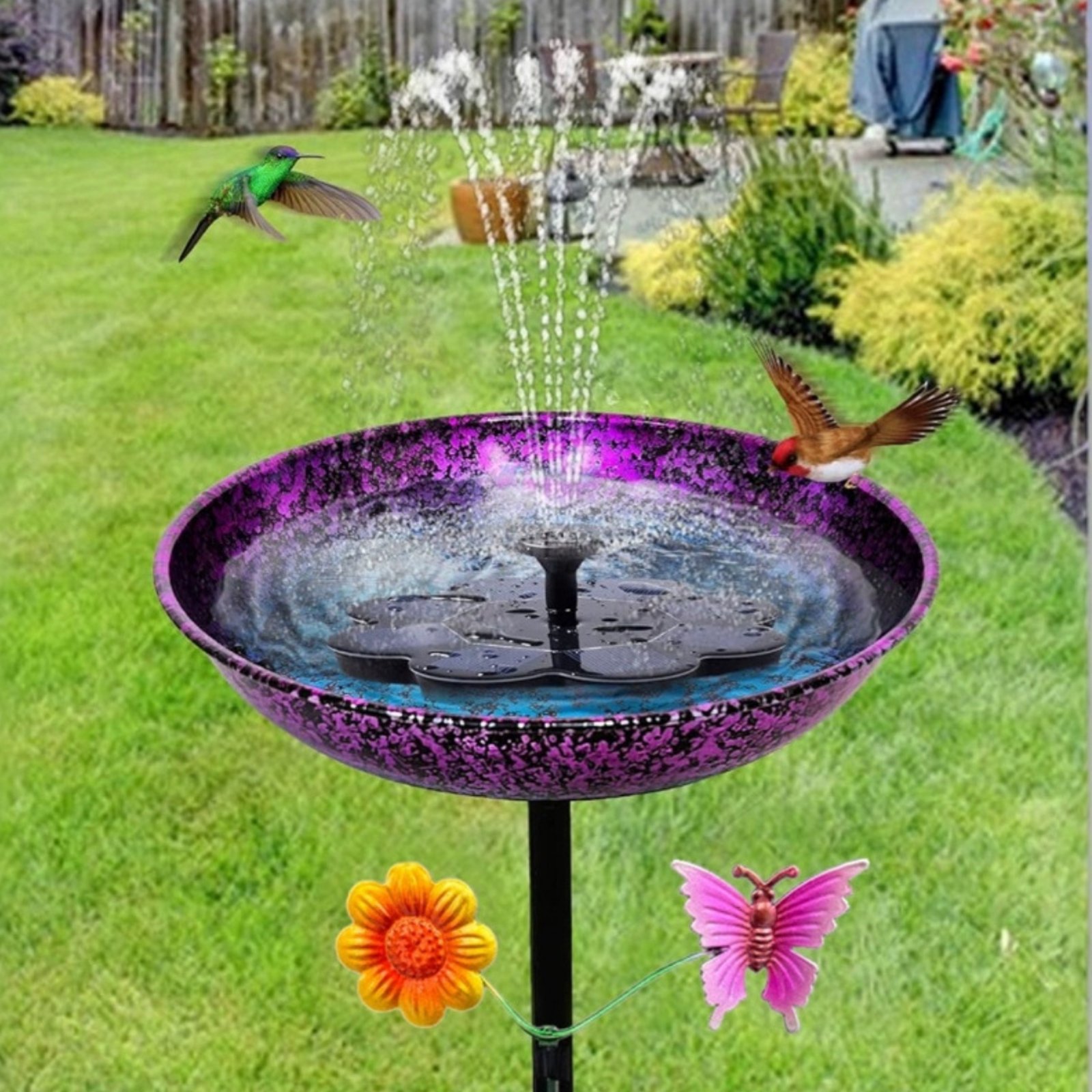 Metal Bird Bath Long-Lasting R - Elegant Decor & Lighting Llc reseña y precio