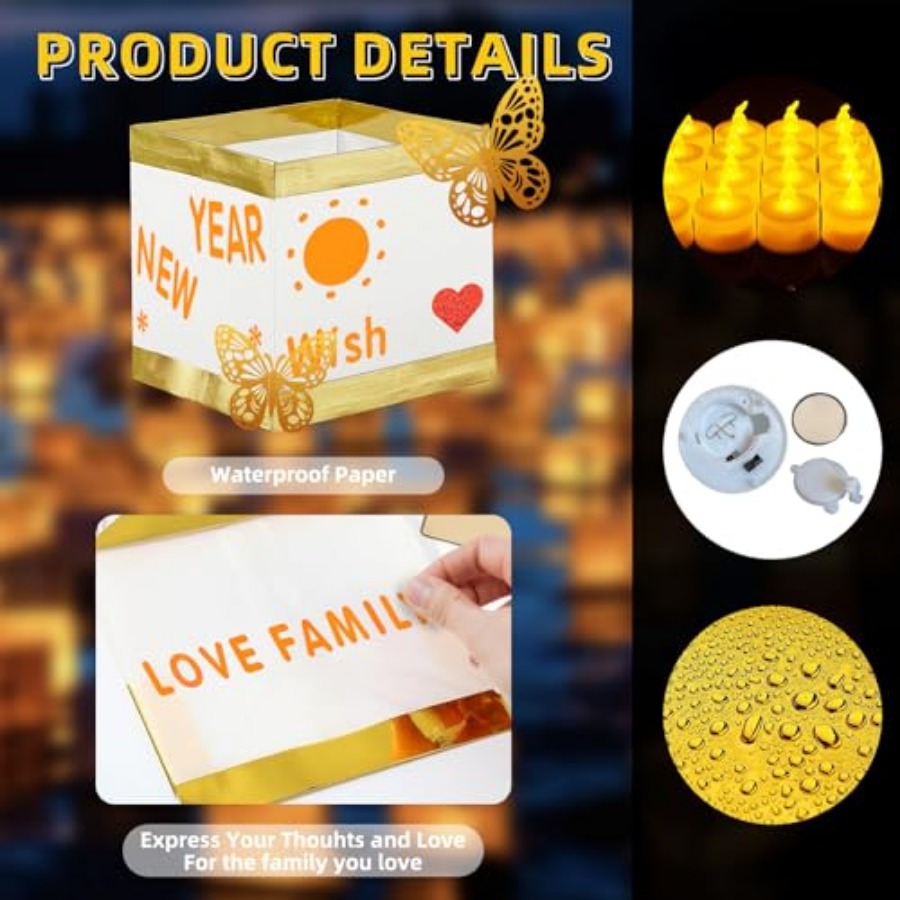 Set Square Floating Paper Lant - Lantern Paper Solar reseña y precio