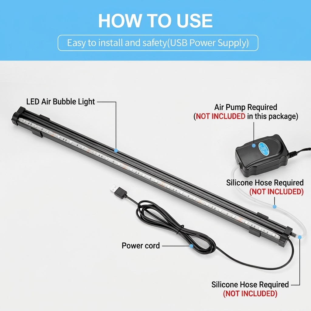 USB LED Aquarium Air Bubble Li - Colour Changing Bulb reseña y precio