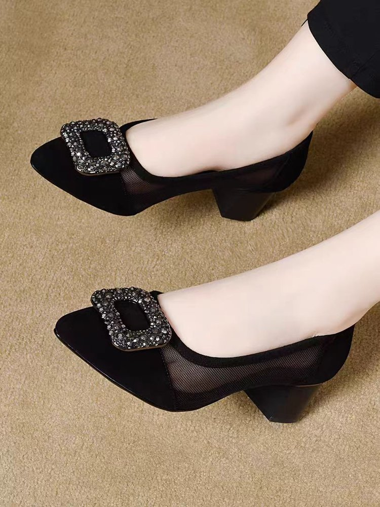 Elegant Pointed Toe Mesh Block - Elegant Decor & Lighting Llc reseña y precio
