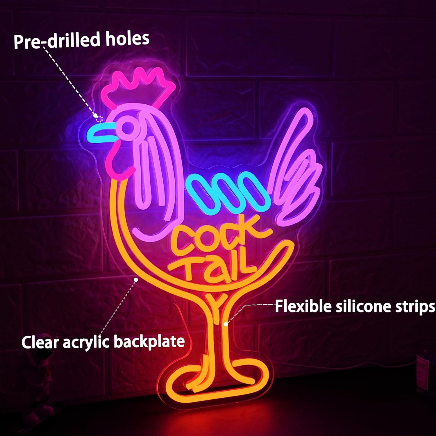 Cocktail Neon Sign USB Dimmabl - Kitchen Decor Lighting reseña y precio