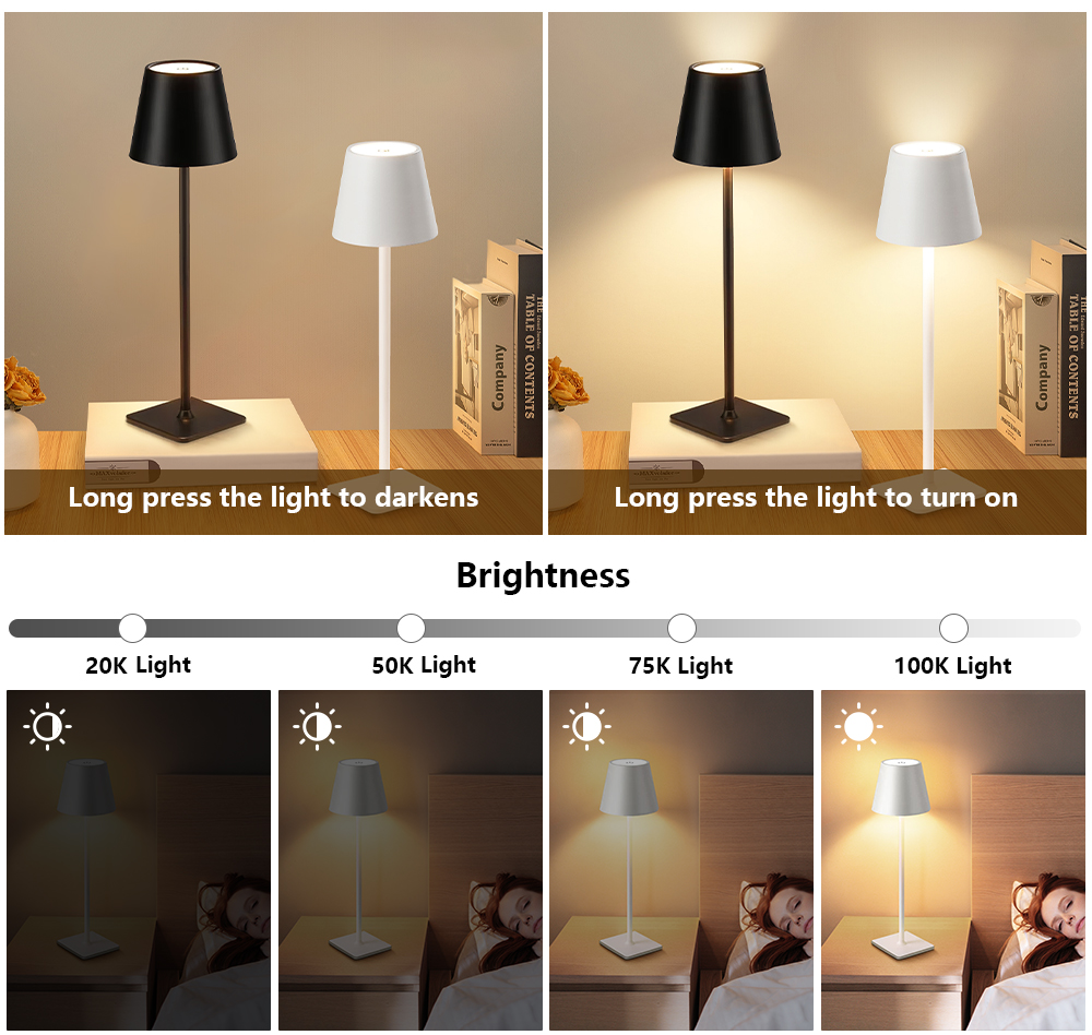 LED Rechargeable Desk Light Wi - Lighting Decor Room reseña y precio