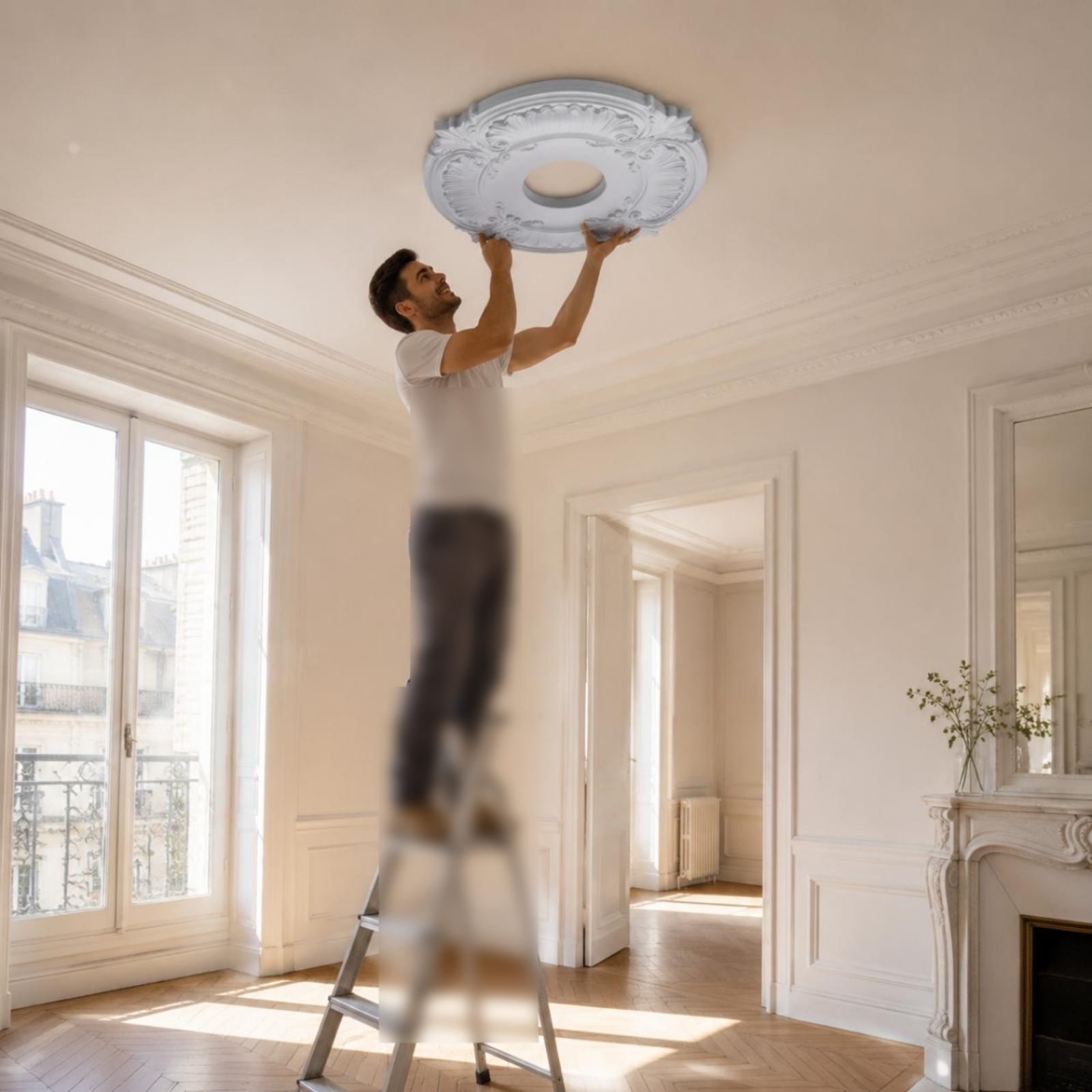 Round PU Ceiling Medallion Scr - Lighting Decorative reseña y precio