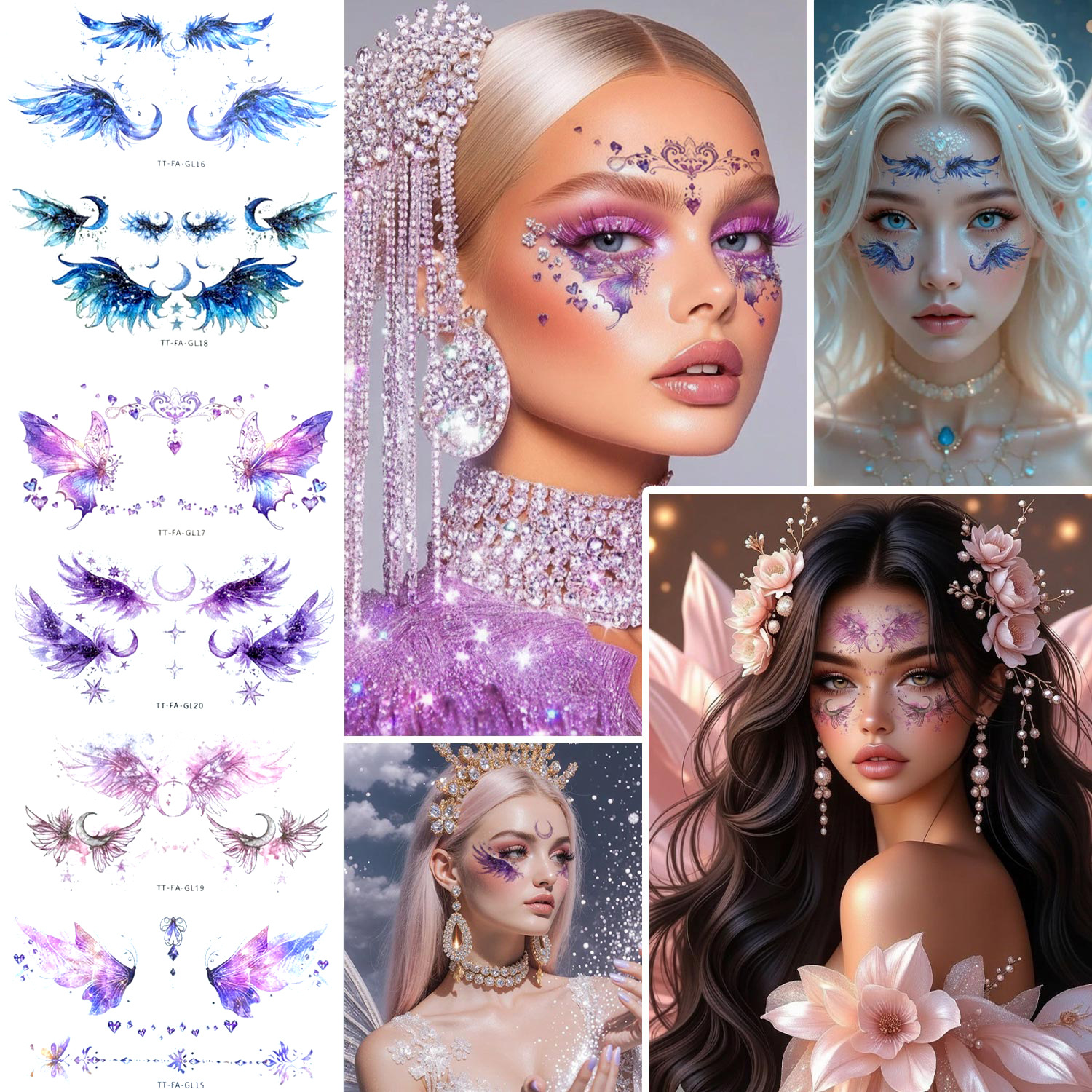 Glitter Angel Face Stickers Co - Elegant Decor & Lighting Llc reseña y precio