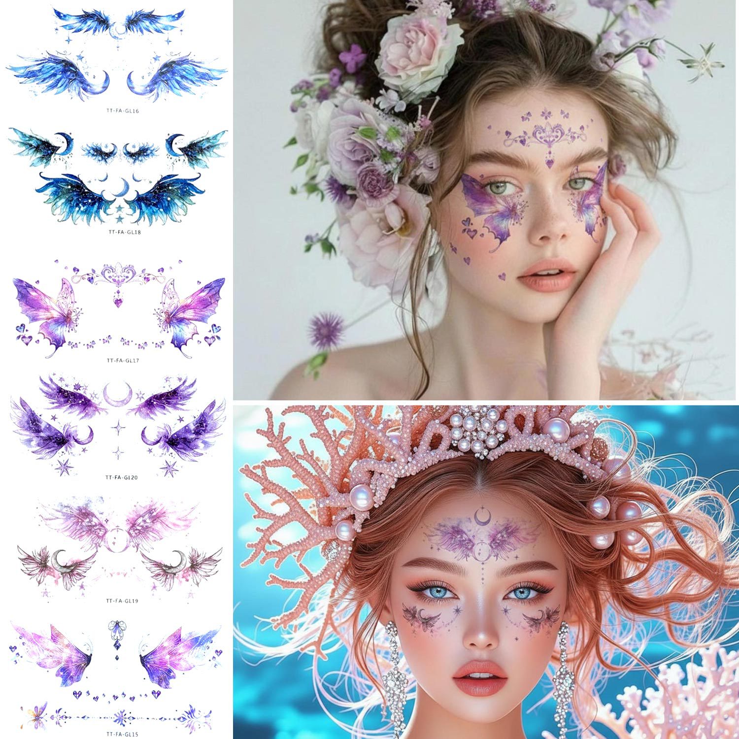 Glitter Angel Face Stickers Co - Elegant Decor & Lighting Llc reseña y precio